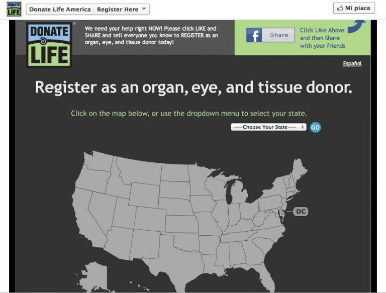 Solidarietà 2.0, donare gli organi con Facebook