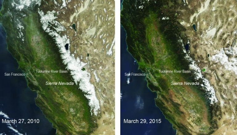 Sierra Nevada: il manto nevoso è quasi scomparso