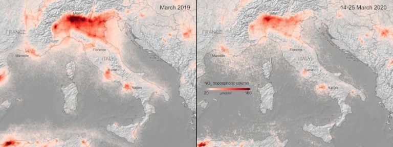 covid-19 inquinamento europa esa mappa